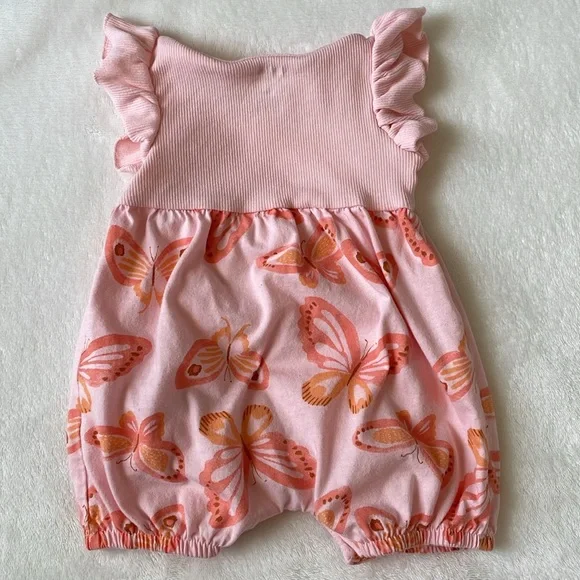 Carter’s Just One You- Size 3 pink romper with butterflies - Picture 4 of 5